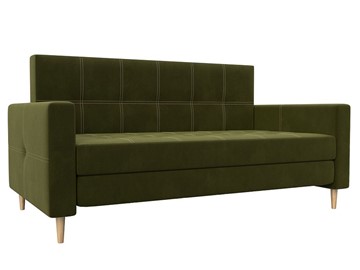 Прямой диван Лига-038, Зеленый (микровельвет) в Тамбове