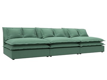 Прямой диван Лига-040 Лонг, Амур зеленый (Рогожка) в Тамбове