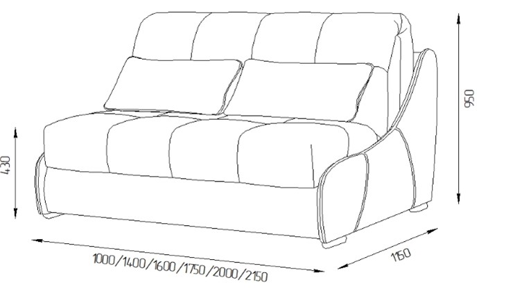 Прямой диван Токио 190 (НПБ) в Тамбове - изображение 2