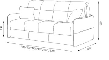 Прямой диван Токио 2 130 (ППУ) в Тамбове - предосмотр 7