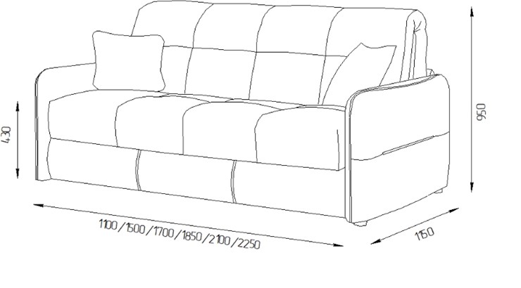 Прямой диван Токио 2 130 (ППУ) в Тамбове - изображение 7