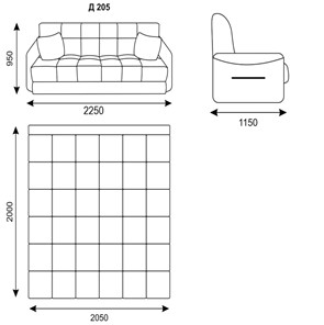 Прямой диван Токио 2 205 (ППУ) в Тамбове - предосмотр 1