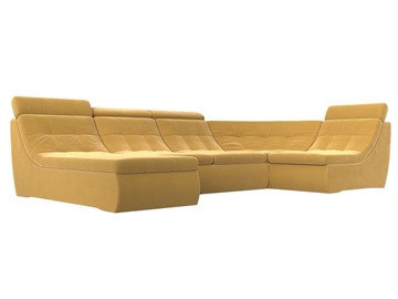 Модульный раскладной диван Холидей люкс, Желтый (микровельвет) в Тамбове