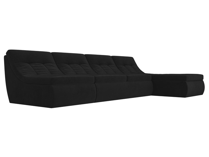 Большой модульный диван Холидей, Черный (велюр) в Тамбове - изображение 4