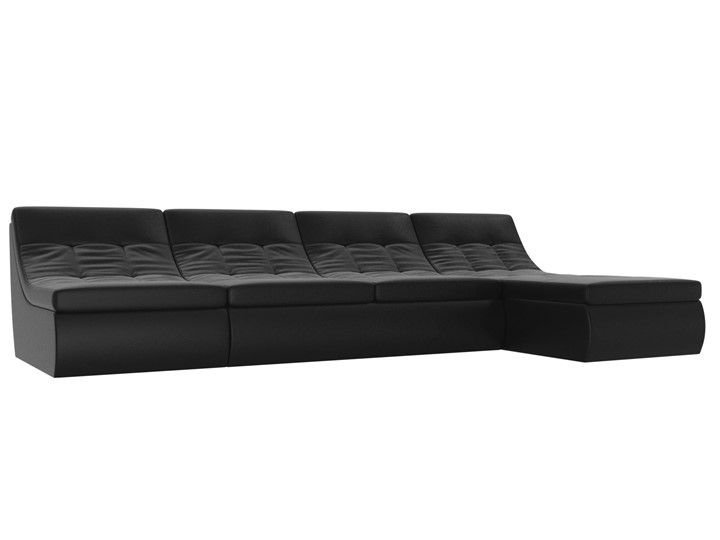Большой модульный диван Холидей, Черный (экокожа) в Тамбове - изображение