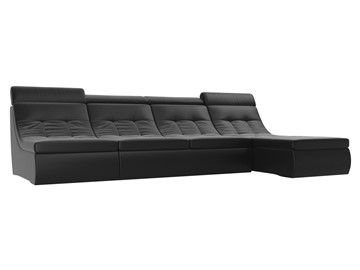 Большой модульный диван Холидей люкс, Черный (экокожа) в Тамбове
