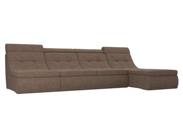 Модульный угловой диван Холидей люкс, Коричневый (рогожка) в Тамбове