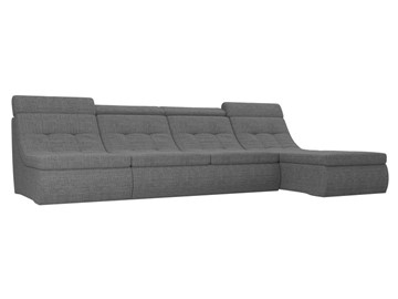 Модульный угловой диван Холидей люкс, Серый (рогожка) в Тамбове