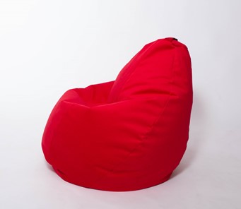 Кресло-мешок Груша большое, велюр однотон, красное в Тамбове - предосмотр 1