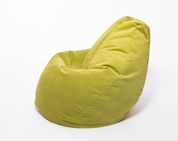 Кресло-мешок Груша малое, велюр однотон, травянное в Тамбове - изображение 2