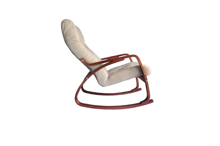 Кресло-качалка Гранд, замша крем в Тамбове - изображение 1