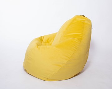 Кресло-мешок Груша малое, велюр однотон, лимонное в Тамбове - предосмотр 1