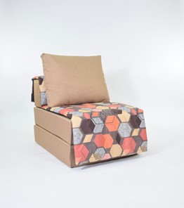 Бескаркасное кресло-кровать Харви, песочный-геометрия браун в Тамбове - предосмотр