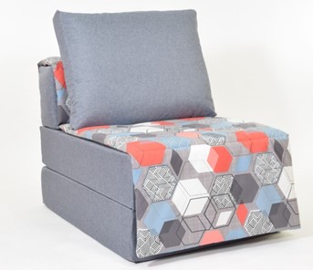 Бескаркасное кресло-кровать Харви, серый - геометрия в Тамбове