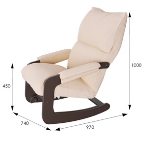 Кресло качалка Модель 81, ткань макс 100, каркас венге в Тамбове - предосмотр 1