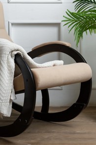 Кресло-качалка в гостиную Корсика, ткань Amigo Beige 34-Т-AB в Тамбове - предосмотр 6