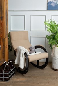 Кресло-качалка в гостиную Корсика, ткань Amigo Beige 34-Т-AB в Тамбове - предосмотр 8