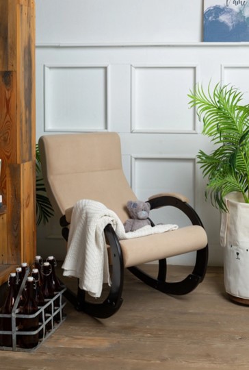 Кресло-качалка в гостиную Корсика, ткань Amigo Beige 34-Т-AB в Тамбове - изображение 8