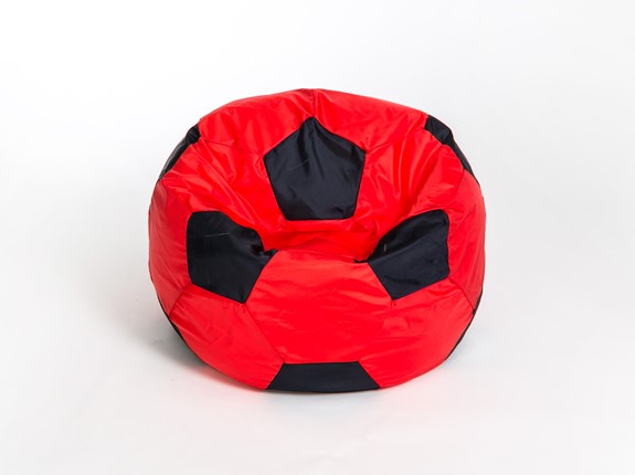 Кресло-мешок Мяч большой, красно-черный в Тамбове - изображение