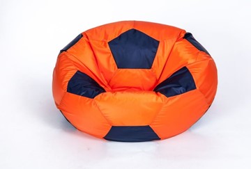 Кресло-мешок Мяч большой, оранжево-черный в Тамбове