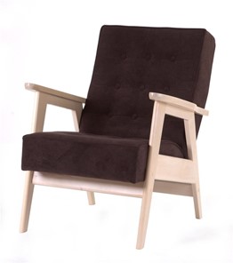 Кресло Ретро (беленый дуб / RS 32 - коричневый) в Тамбове - предосмотр