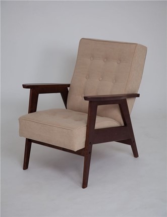 Кресло Ретро (темный тон / RS 03 - бежевый) в Тамбове - изображение