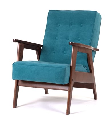Кресло Ретро (темный тон / RS29 - бирюзовый) в Тамбове - изображение