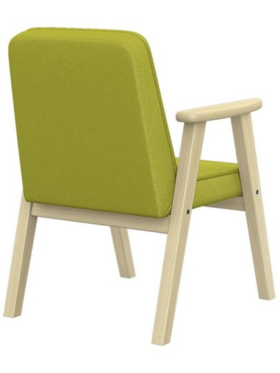 Кресло мягкое Ретро ткань лайм, каркас лак в Тамбове - изображение 2