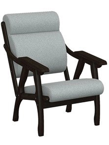 Кресло Вега 10 ткань серый, каркас венге в Тамбове - предосмотр