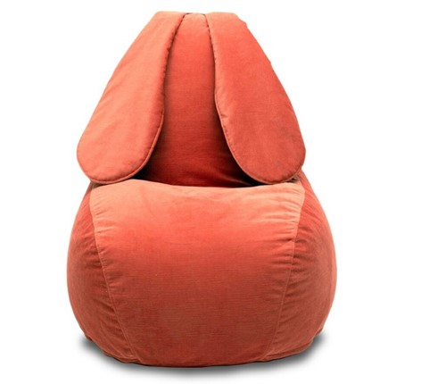 Кресло-мешок Зайка (длинные уши), оранжевый в Тамбове - изображение