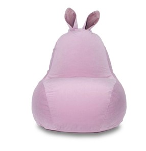 Кресло-игрушка Зайка (короткие уши), розовый в Тамбове - предосмотр