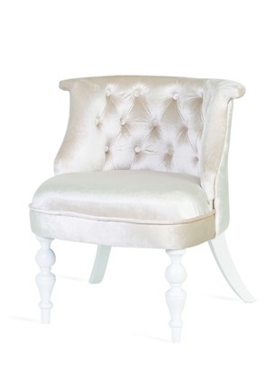 Кресло Бархат (бархат №30/белая эмаль) в Тамбове - изображение