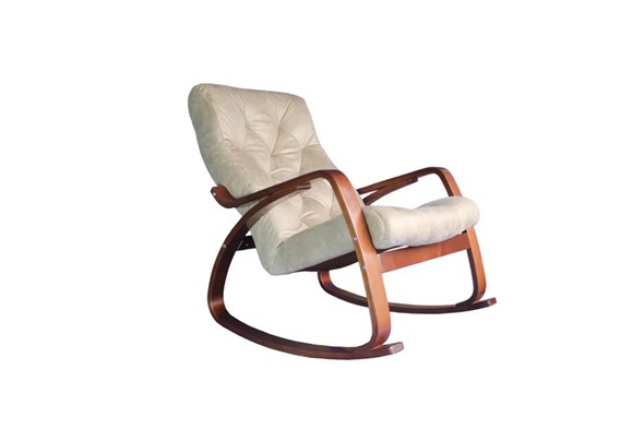 Кресло-качалка Гранд, замша крем в Тамбове - изображение