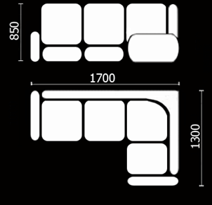 Кухонный диван Нео КМ-01 (168х128 см.) в Тамбове - предосмотр 3