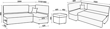 Кухонный угловой диван Нео КМ 3 с механизмом 2000*1110 в Тамбове - предосмотр 20