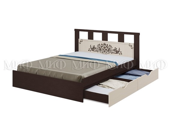 Кровать двуспальная Жасмин 1600 с ящиками в Тамбове - изображение