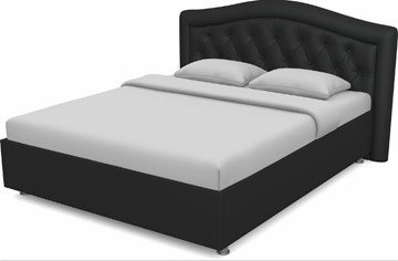 Кровать 1.5-спальная Луиза 1400 с основанием (Nitro Black) в Тамбове