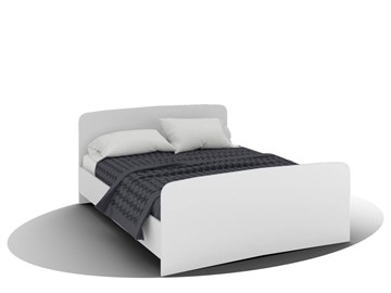 Двуспальная кровать Вега Кр-08 1600 с плоским основанием (Белый древесный) в Тамбове