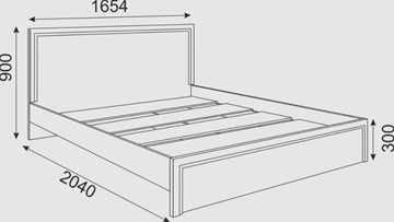 Кровать 2-х спальная Беатрис М06 (Орех Гепланкт) в Тамбове - предосмотр 1