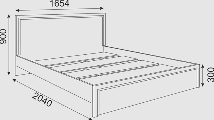 Кровать 2-х спальная Беатрис М06 (Орех Гепланкт) в Тамбове - изображение 1