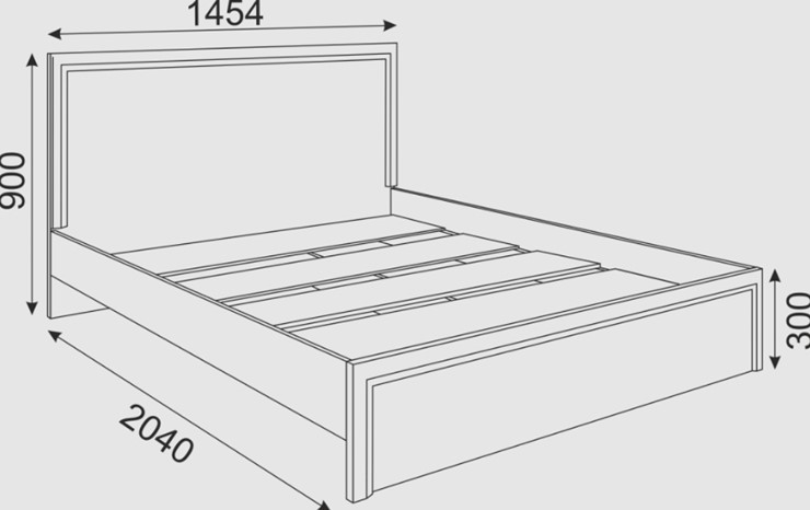 Кровать двуспальная Беатрис М16 (Орех Гепланкт) в Тамбове - изображение 1