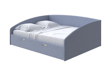 Спальная кровать Bono 160х200, Рогожка (Firmino Голубой лед) в Тамбове