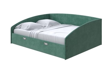 Кровать спальная Bono 160х200, Велюр (Casa Изумрудный) в Тамбове