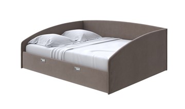Спальная кровать Bono 160х200, Велюр (Forest 16 Коричневый) в Тамбове