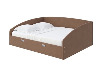 Кровать 2-спальная Bono 160х200, Велюр (Forest 514 Светло-коричневый) в Тамбове