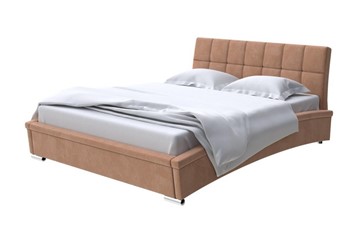 Кровать в спальню Corso-1L 160x200, Микровелюр (Manhattan Брауни) в Тамбове