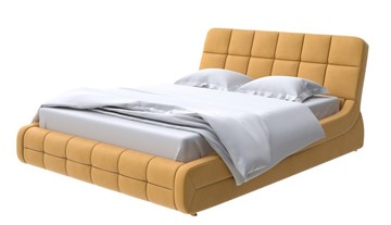 Двуспальная кровать Corso-6 140x200, Микрофибра (Diva Шафран) в Тамбове