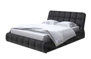 Спальная кровать Corso-6 200х200, Экокожа (Кайман черный) в Тамбове