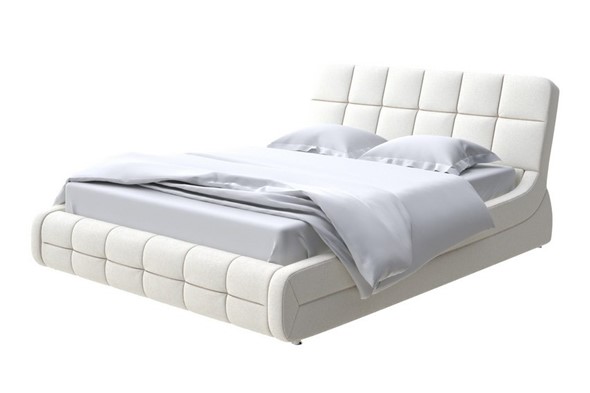 Кровать двуспальная Corso-6 200х200, Искусственная шерсть (Лама Лён) в Тамбове - изображение