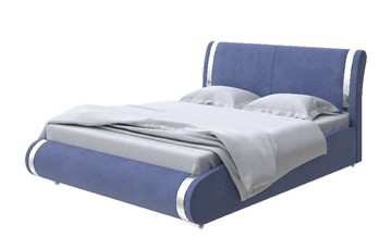 Спальная кровать Corso-8 200x200, Велюр (Casa Сапфировый) в Тамбове
